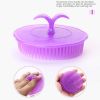 2pcs Silicone Head Massager Hair Combs Shampoo Scalp Massage Hair Washing Comb Body Shower Brush Bath Spa Slimming Beauty Tools