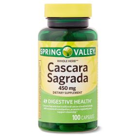 Spring Valley Whole Herb Cascara Sagrada Dietary Supplement ;  450 mg;  100 Count