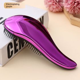 British Princess's comb of the same style Women's air bag comb curly hair massage comb anti-knotting hair comb portable comb manufacturer wholesale (colour: Electroplating violet)