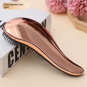 British Princess's comb of the same style Women's air bag comb curly hair massage comb anti-knotting hair comb portable comb manufacturer wholesale (colour: Electroplating rose gold)