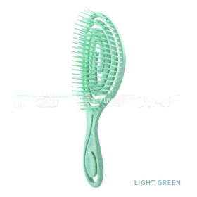 The source factory directly supplies hollow massage combs; dry and wet dual-purpose elliptical combs; environment-friendly wheat straw; mosquito repel (colour: Cyan -- straw integrated mosquito incense comb)