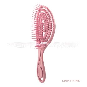 The source factory directly supplies hollow massage combs; dry and wet dual-purpose elliptical combs; environment-friendly wheat straw; mosquito repel (colour: Pink -- straw integrated mosquito-repellent incense comb)