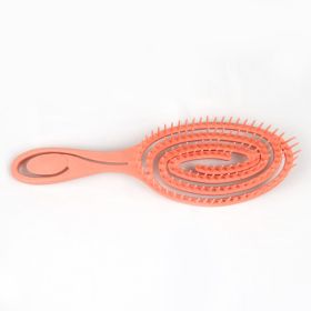 The source factory directly supplies hollow massage combs; dry and wet dual-purpose elliptical combs; environment-friendly wheat straw; mosquito repel (colour: Orange -- straw integrated mosquito incense comb)