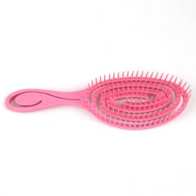 The source factory directly supplies hollow massage combs; dry and wet dual-purpose elliptical combs; environment-friendly wheat straw; mosquito repel (colour: Rose -- straw integrated mosquito-repellent incense comb)