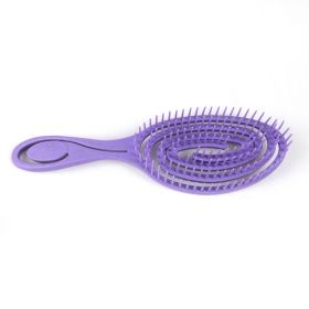 The source factory directly supplies hollow massage combs; dry and wet dual-purpose elliptical combs; environment-friendly wheat straw; mosquito repel (colour: Purple -- straw integrated mosquito incense comb)