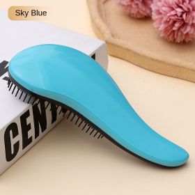 British Princess's comb of the same style Women's air bag comb curly hair massage comb anti-knotting hair comb portable comb manufacturer wholesale (colour: Sky blue)