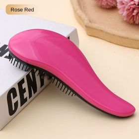 British Princess's comb of the same style Women's air bag comb curly hair massage comb anti-knotting hair comb portable comb manufacturer wholesale (colour: rose red)