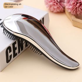 British Princess's comb of the same style Women's air bag comb curly hair massage comb anti-knotting hair comb portable comb manufacturer wholesale (colour: Electroplated silver)